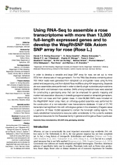 Using RNA-Seq to assemble a rose transcriptome with more than 13,000 full-length expressed genes and to develop the WagRhSNP 68k Axiom SNP array for rose (Rosa L.)